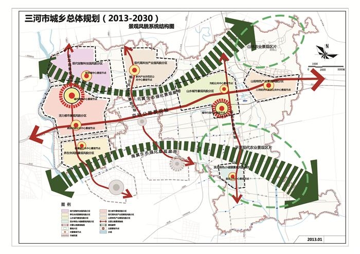 三河总规03-景观风貌系统结构图
