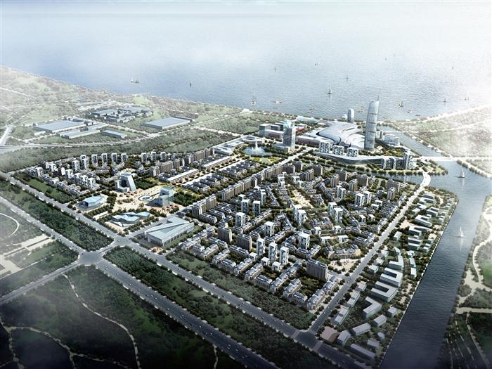 圣彼得堡“波罗的海明珠”02-日景鸟瞰效果图