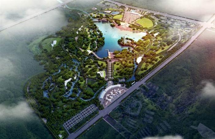 郑州绿博园修规04-总体鸟瞰效果图