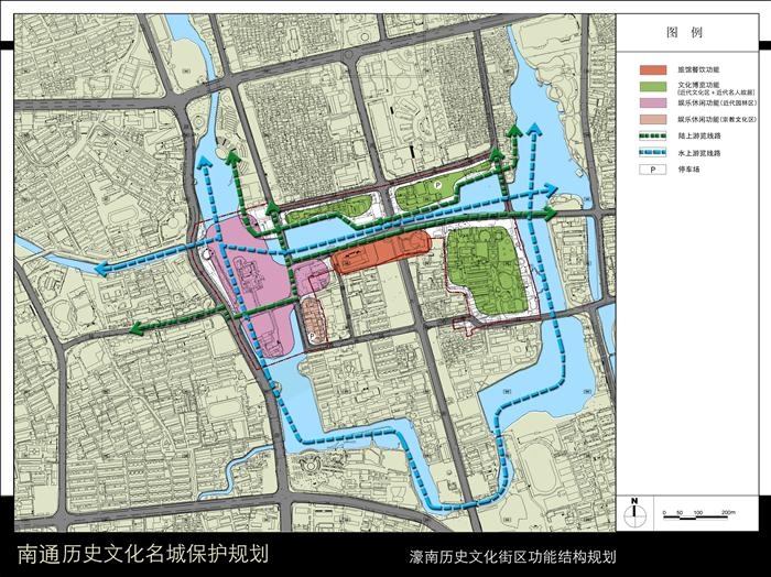 3、濠南历史文化街区功能结构规划