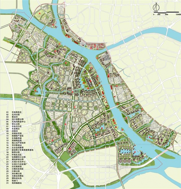 2011年度广东省一等奖广州市白鹅潭地区城市设计